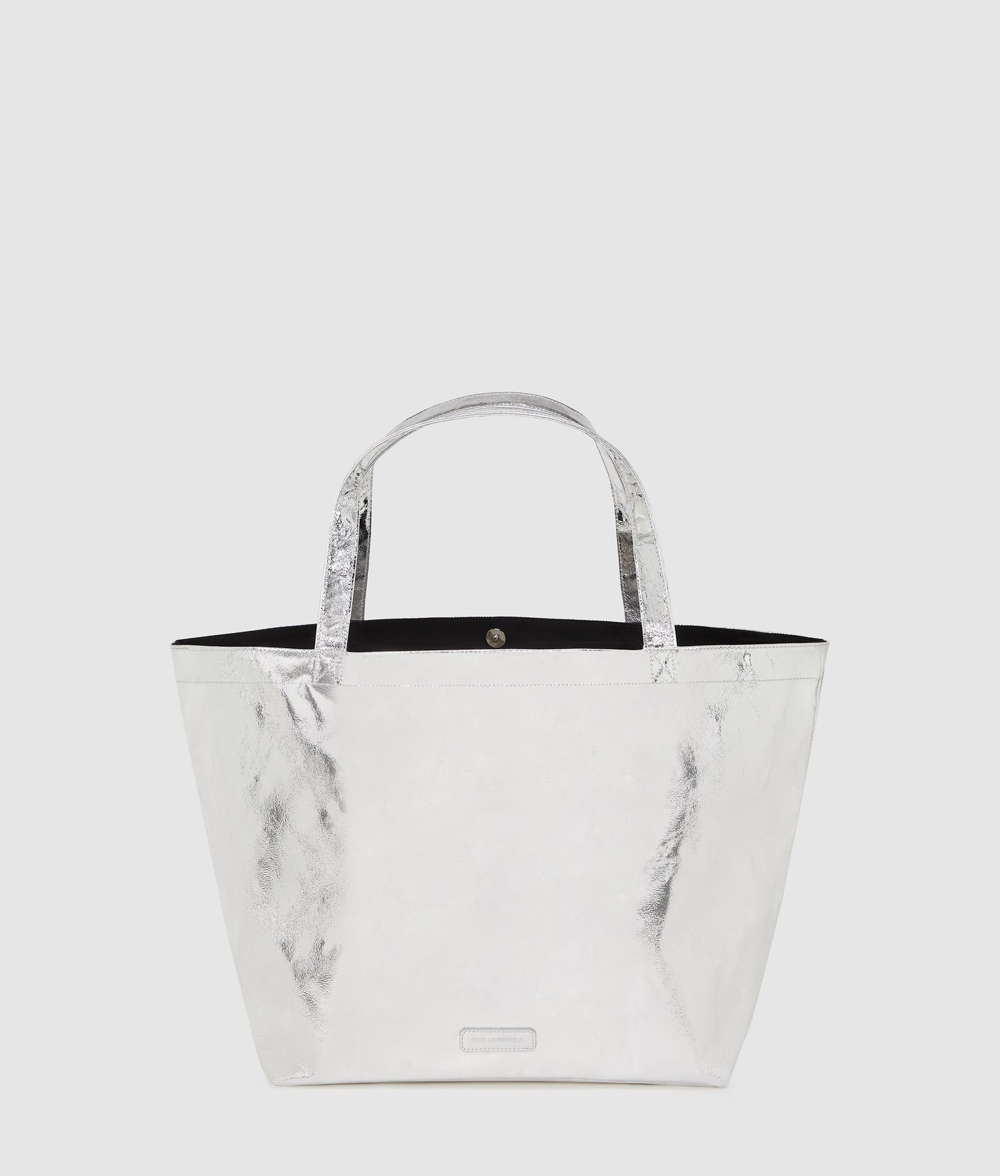 KarlLagerfeld Rue St-Guillaume Metallic Shopper Silver