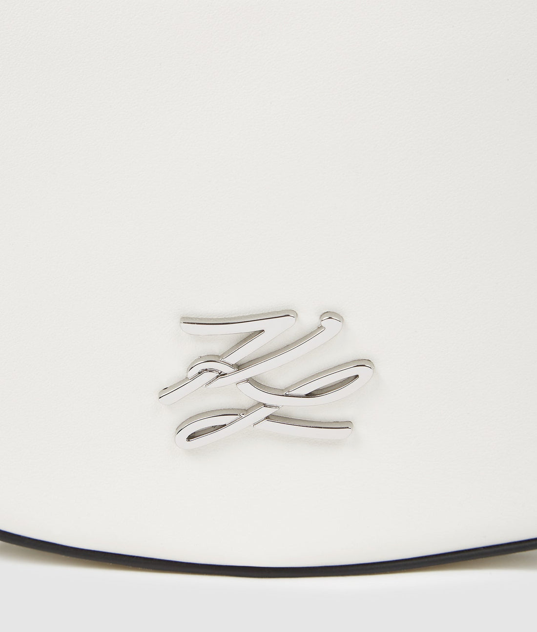 KarlLagerfeld Kautograph Small Moon Bag Off White