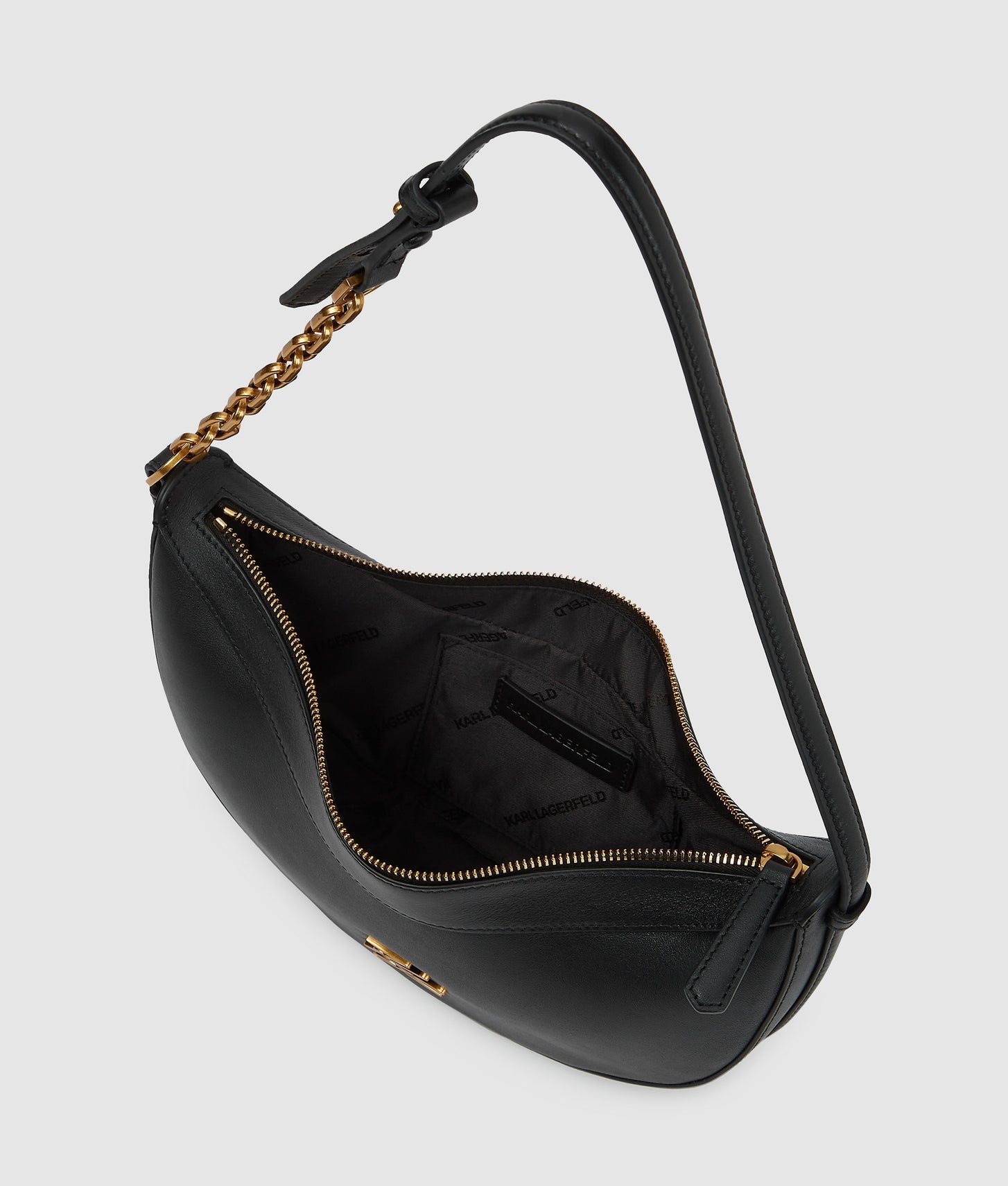 KarlLagerfeld Kautograph Small Moon Bag Black/Gold