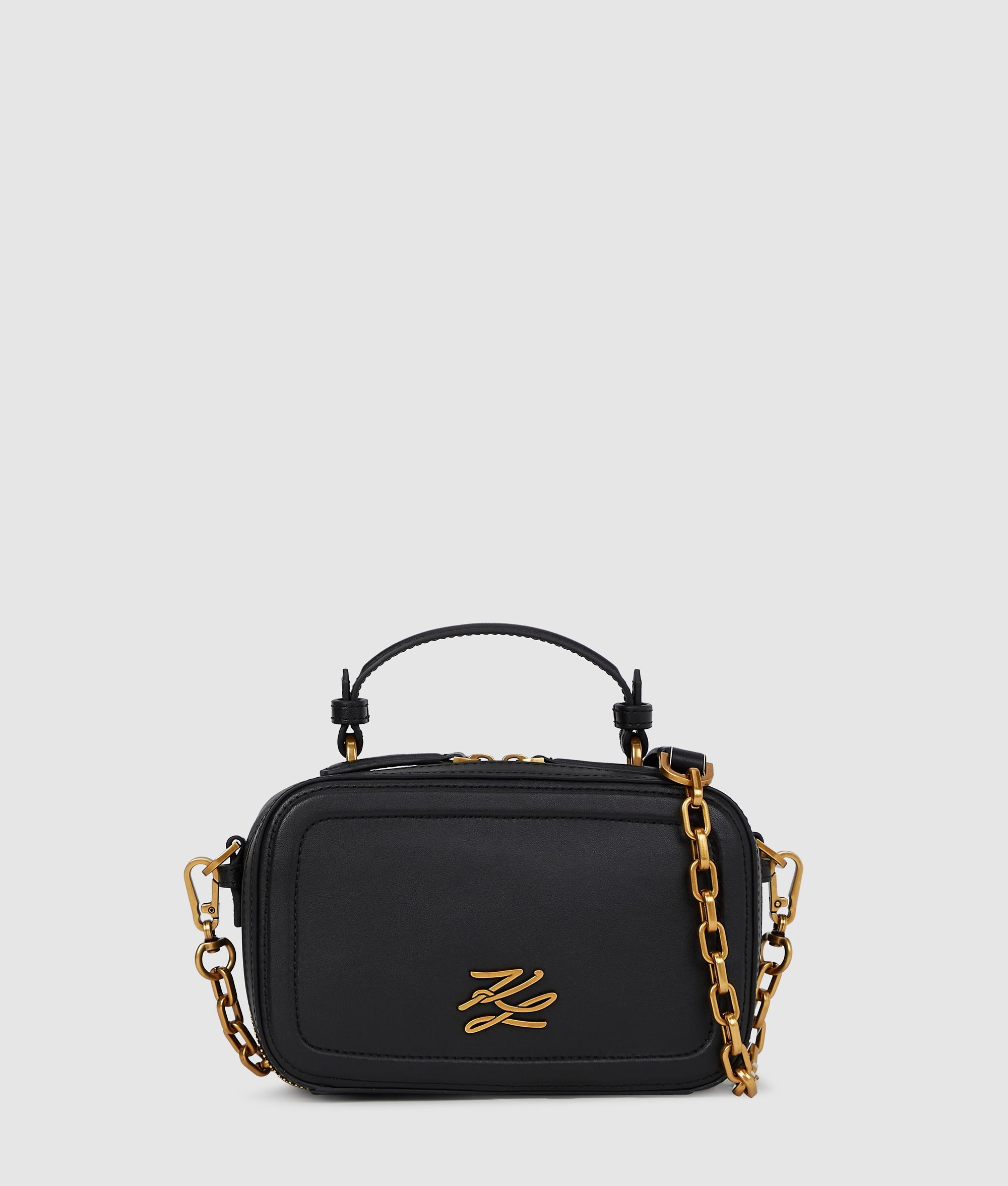 KarlLagerfeld Kautograph Chain Top Handle Bag Black/Gold