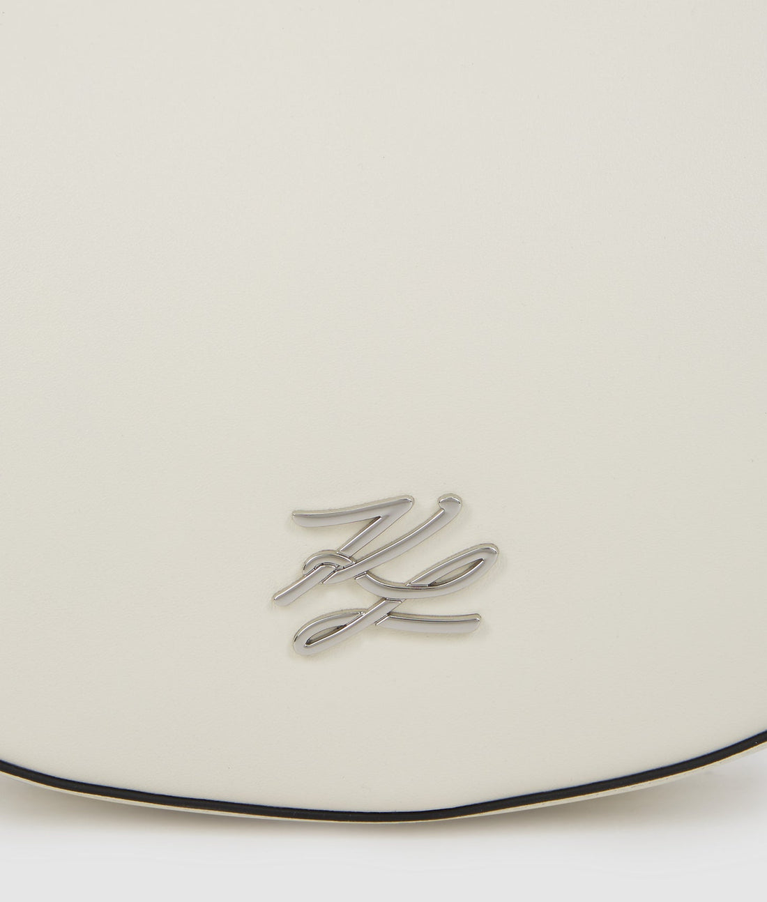 KarlLagerfeld Kautograph Medium Moon Bag Off White
