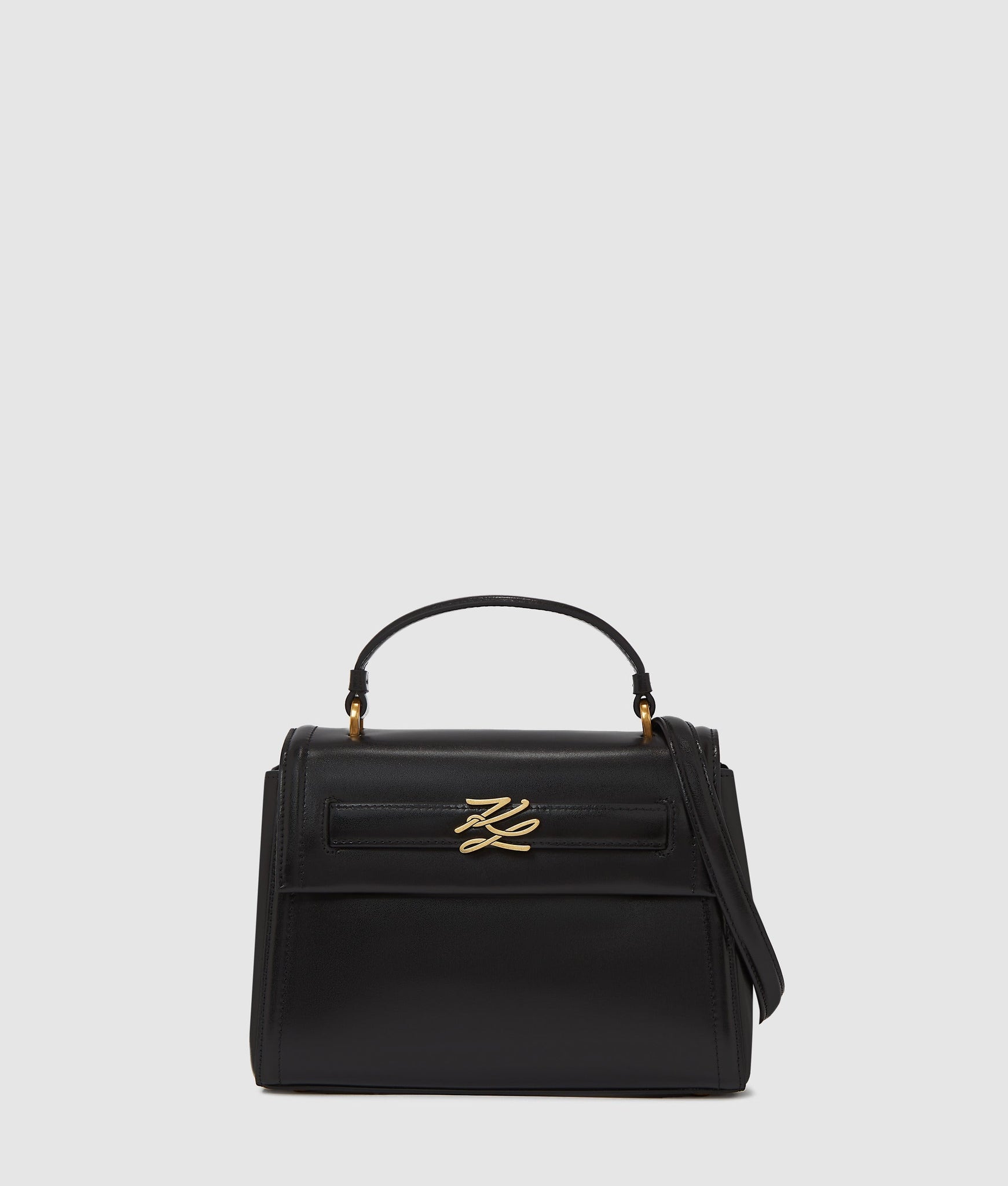 KarlLagerfeld Kautograph Small Top Handle Bag Black/Gold