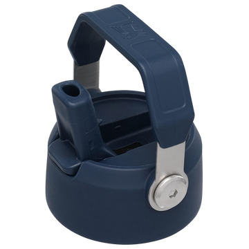 The IceFlow Flip Straw Water Bottle Lid | 17 OZ to 22 OZ Navy Navy