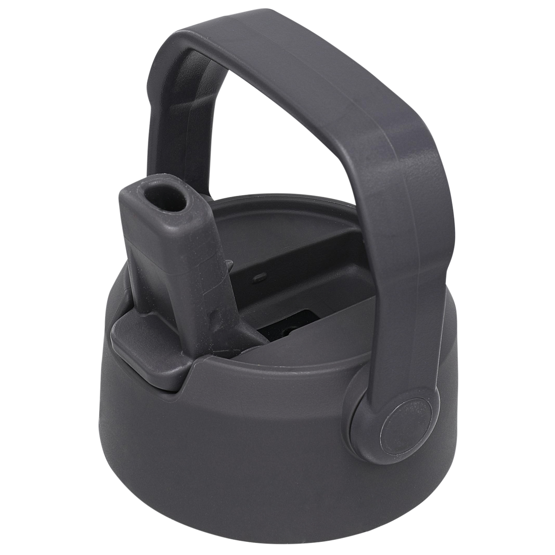 The IceFlow Flip Straw Water Bottle Lid | 17 OZ to 22 OZ Black Black