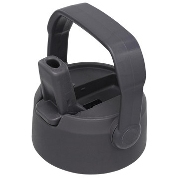 The IceFlow Flip Straw Water Bottle Lid | 17 OZ to 22 OZ Black Black