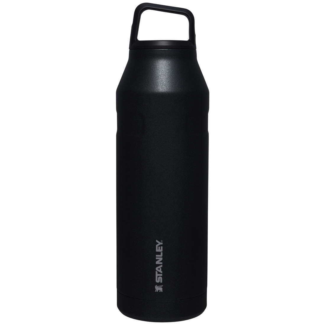IceFlow Bottle with Cap and Carry+ Lid | 50 OZ Black Glimmer Black Glimmer
