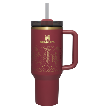 Winterscape Quencher H2.0 FlowState Tumbler | 40 OZ Cranberry Winterscape Cranberry Winterscape