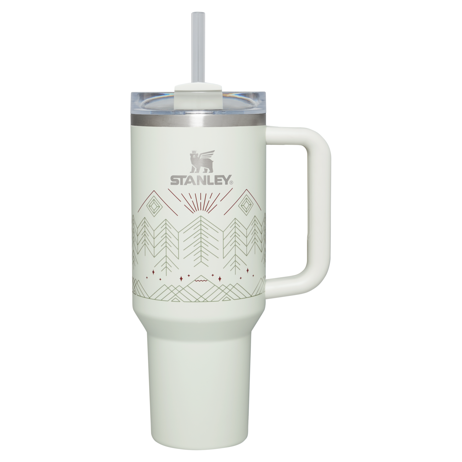 Winterscape Quencher H2.0 FlowState Tumbler | 40 OZ Pale Stone Winterscape Pale Stone Winterscape