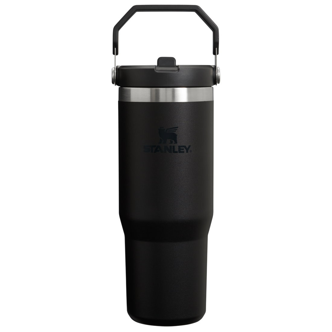 The IceFlow Flip Straw Tumbler | 30 OZ Black 2.0 Black 2.0
