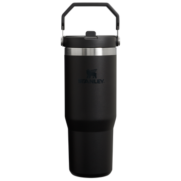 The IceFlow Flip Straw Tumbler | 30 OZ Black 2.0 Black 2.0