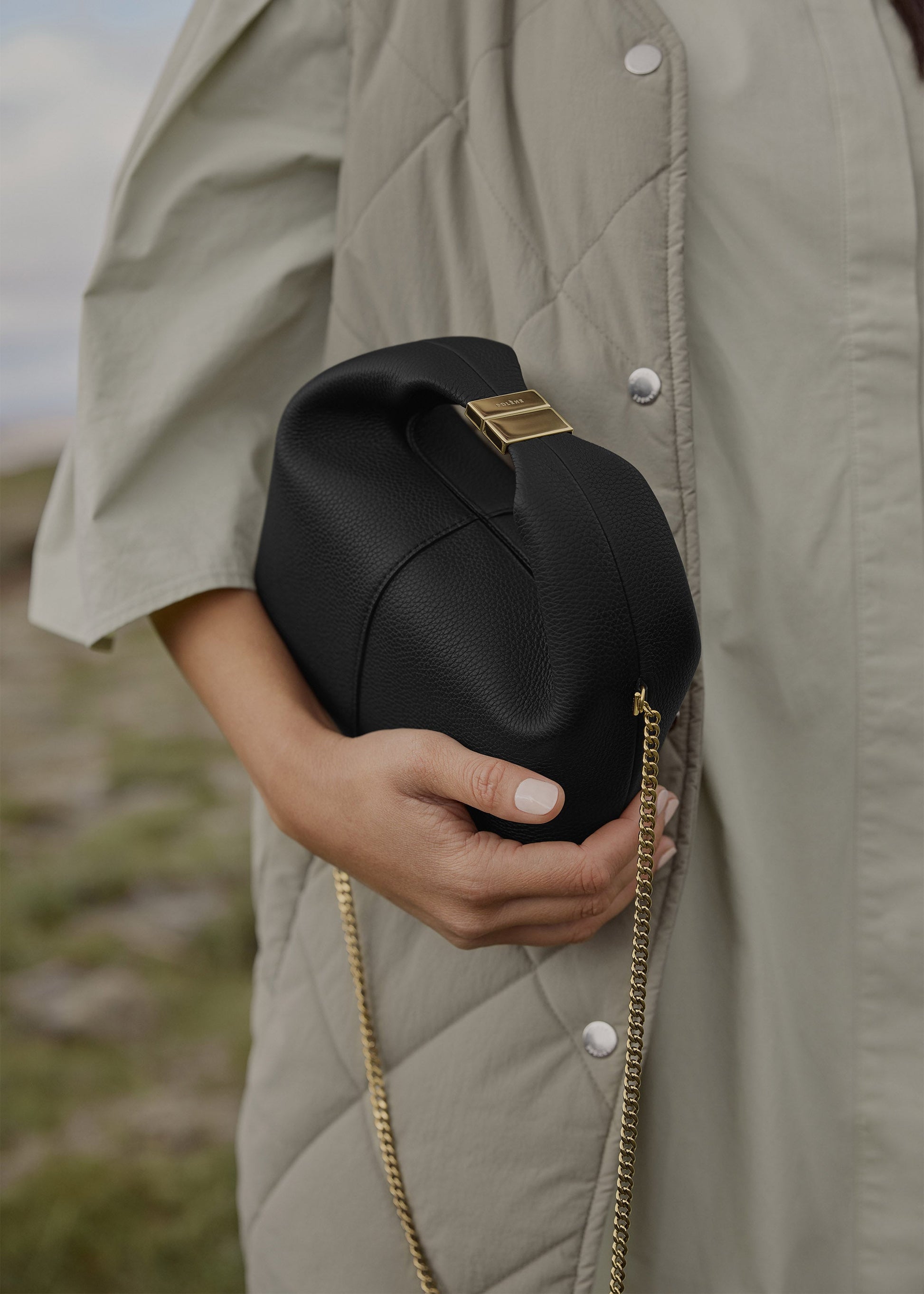 Polene Beri Textured Black Chain
