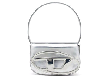 Diesel 1Dr Shoulder Bag Mirrored Leather Silver