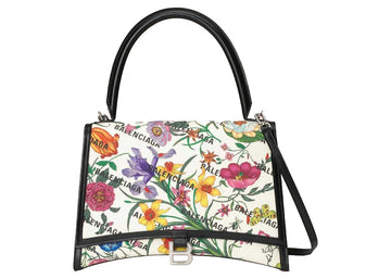 Gucci X Balenciaga The Hacker Project Medium Hourglass Bag White Flora