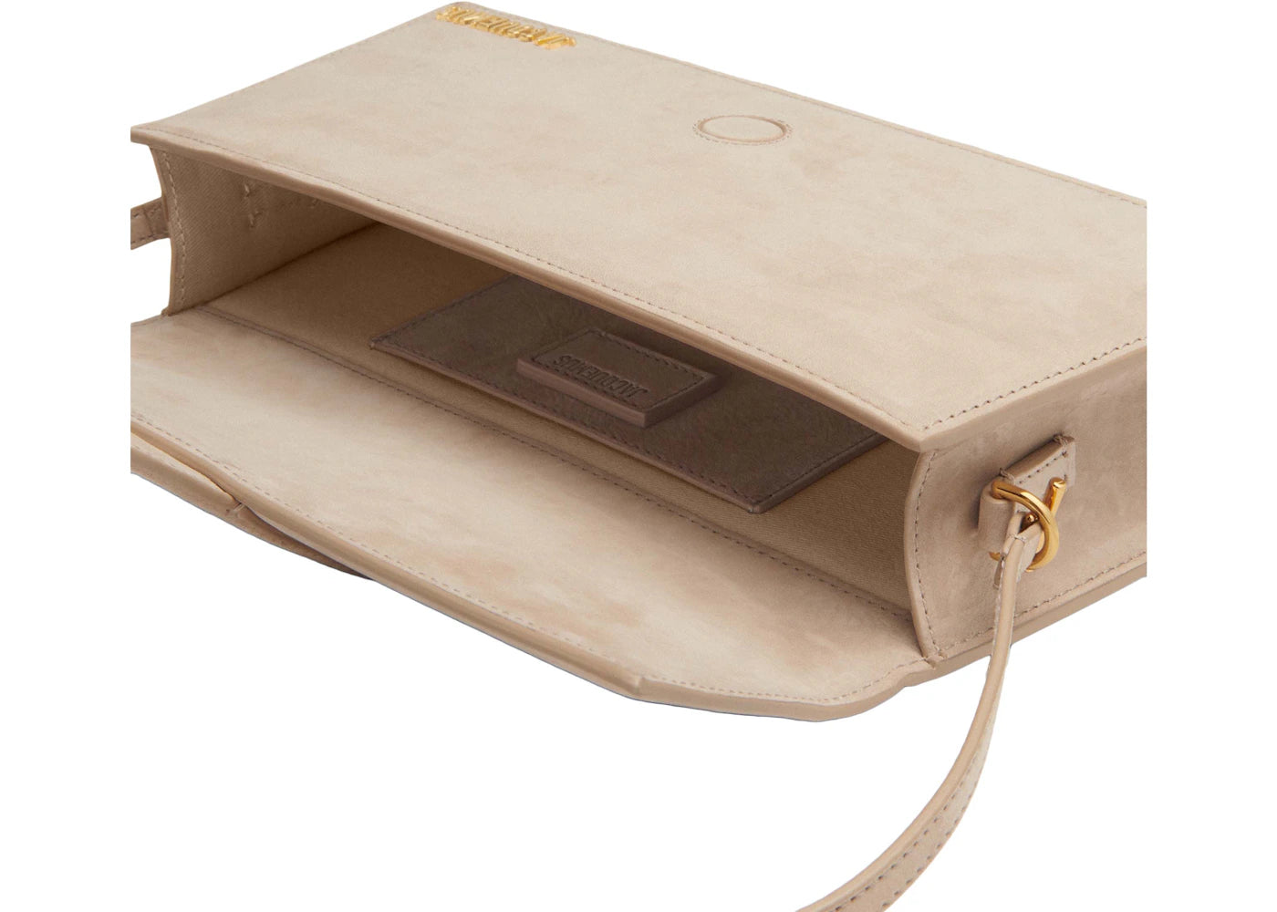jacquemus le bambino long flap bag dark beige