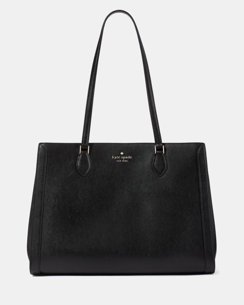 KateSpade Madison Saffiano East West Leather Large Laptop Tote Black