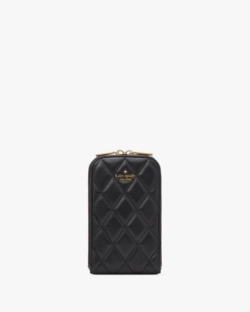 KateSpade Carey Quilted North South Phone Crossbody Black