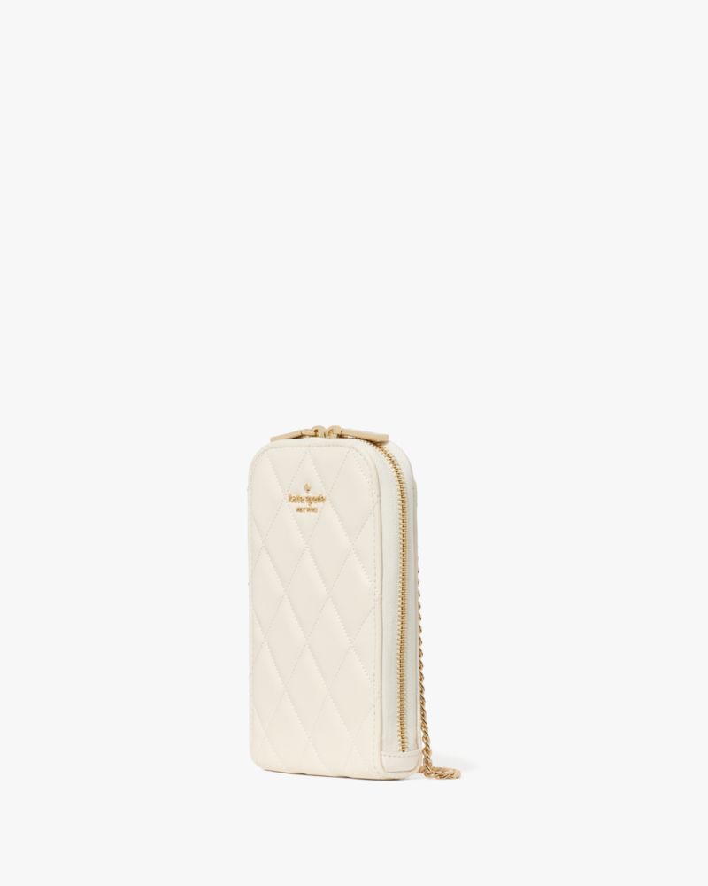 KateSpade Carey Quilted North South Phone Crossbody Meringue