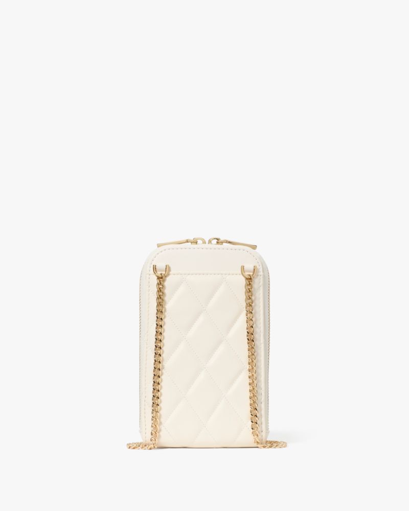 KateSpade Carey Quilted North South Phone Crossbody Meringue