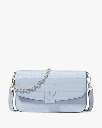 KateSpade Dakota Croc embossed Medium Convertible Shoulder Bag North Star