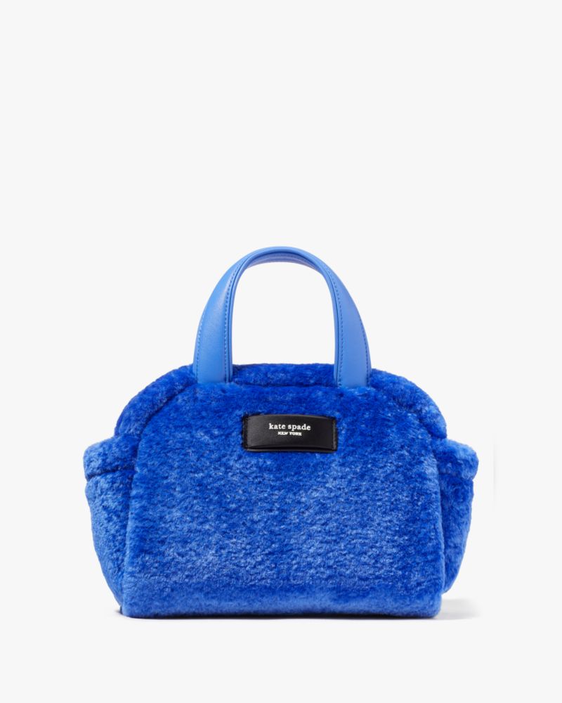 KateSpade Apres Chic Faux Shearling Satchel Fluorite