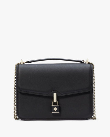 KateSpade Locket Large Flap Shoulder Bag Black