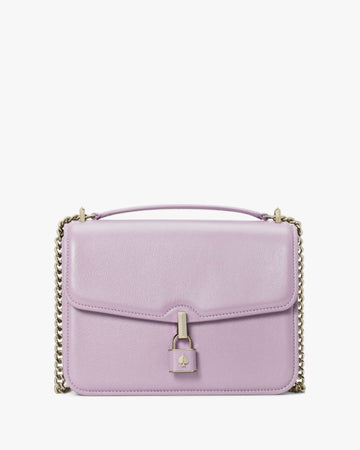 KateSpade Locket Large Flap Shoulder Bag Violet Mist