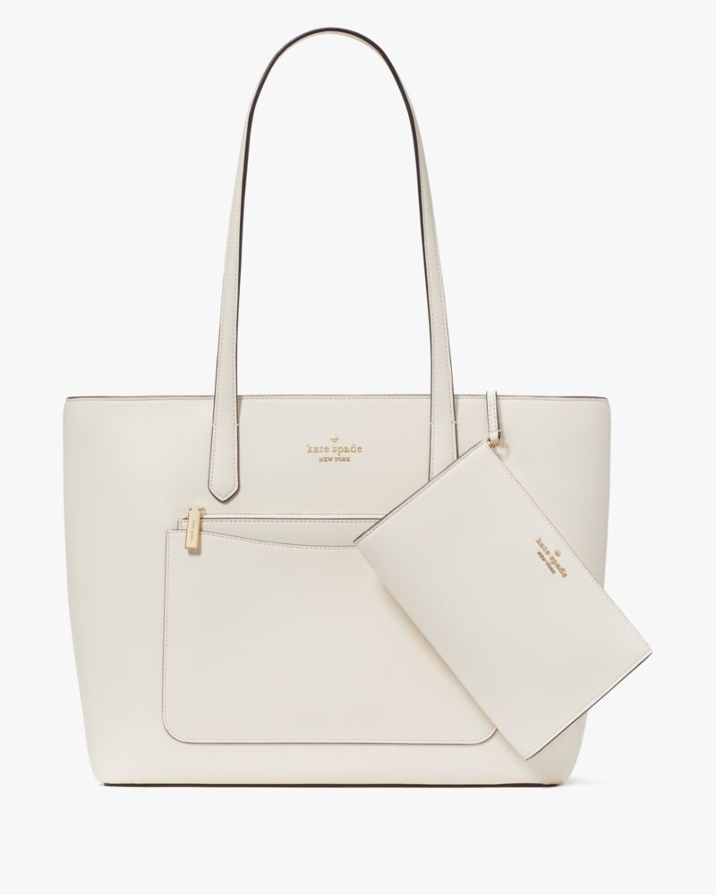 KateSpade Staci Large Tote Set Meringue