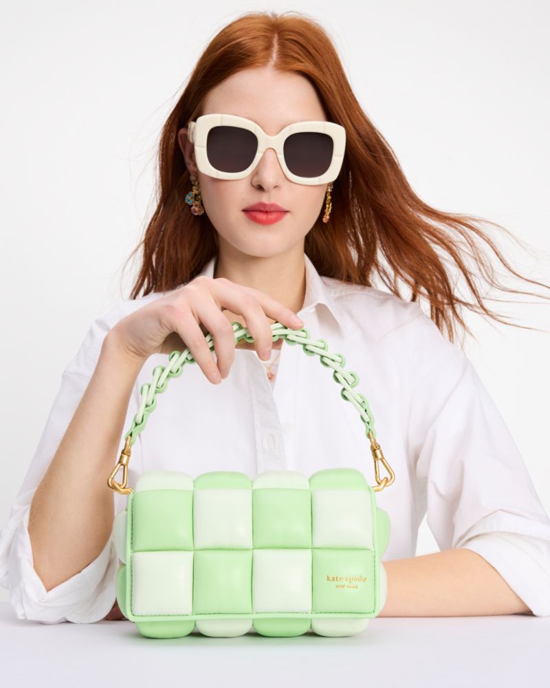 KateSpade Boxxy Colorblocked East west Crossbody Serene Green Multi
