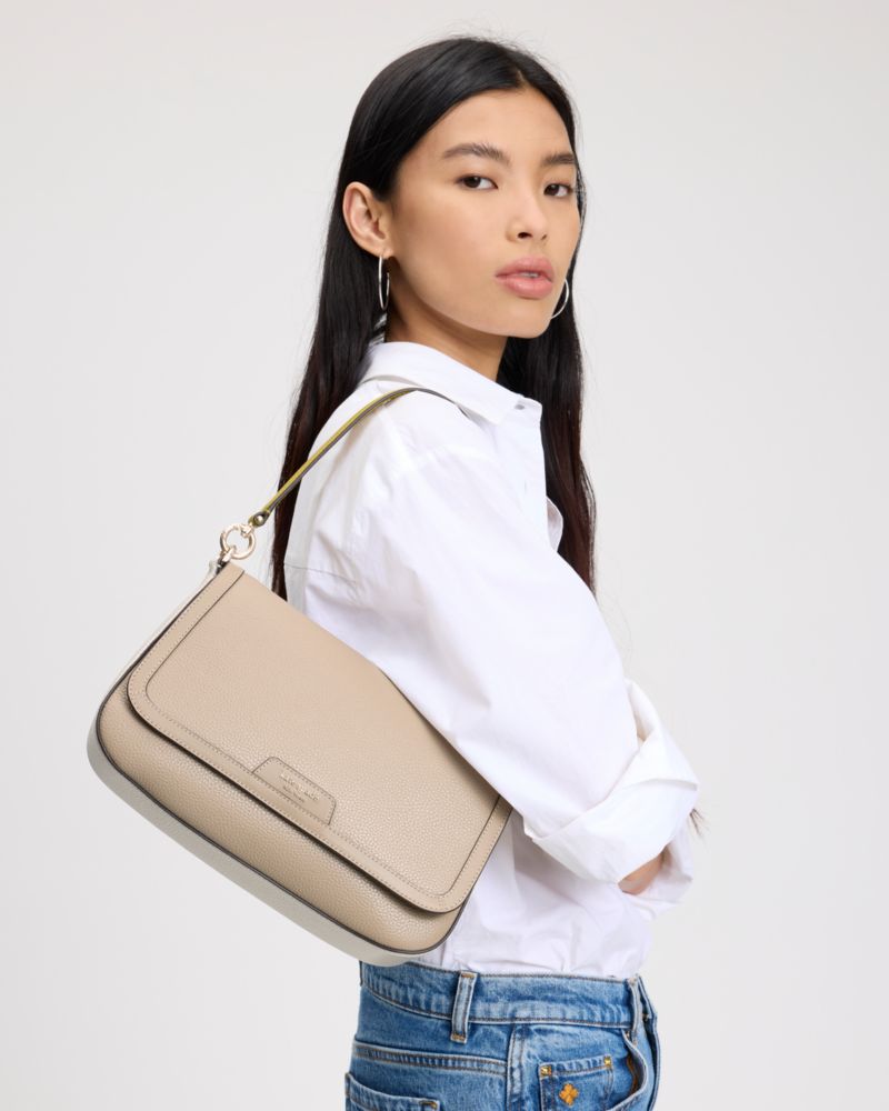KateSpade HUDSON convertible shoulder bag  Timeless Taupe Multi