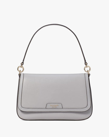 KateSpade Hudson Convertible Flap Shoulder Bag Mountain Grey