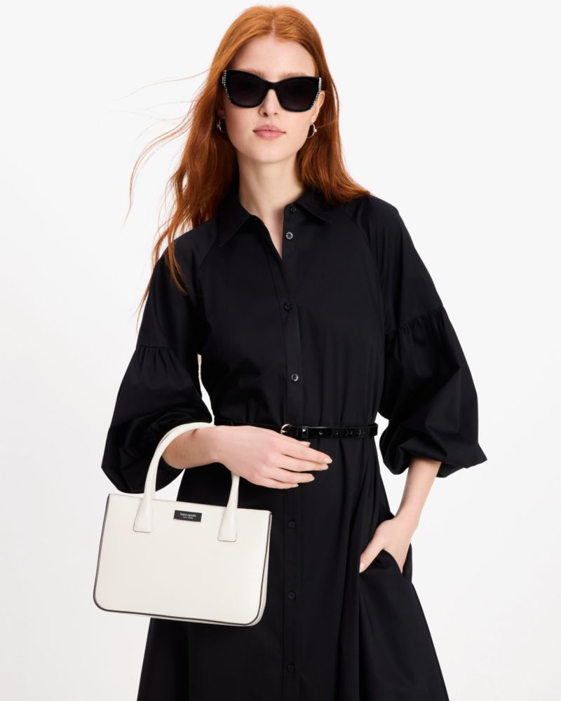 KateSpade Sam Icon Square Tote Parchment