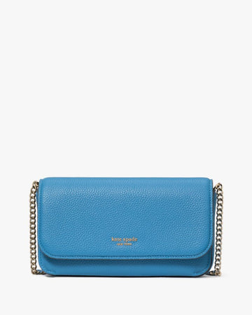 KateSpade Ava Flap Chain Wallet Back To School Blues