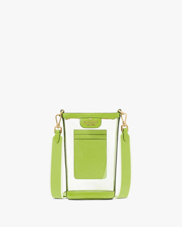KateSpade Clare Clear Phone Crossbody Grasshopper Green