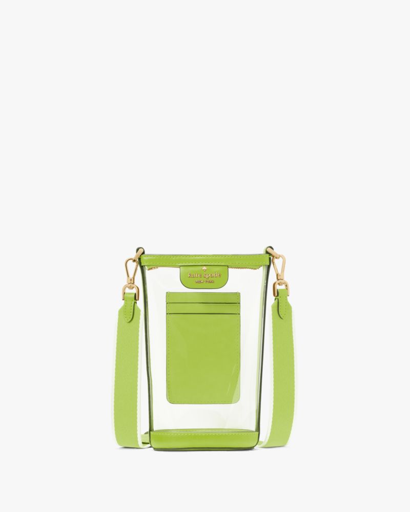 KateSpade Clare Clear Phone Crossbody Grasshopper Green