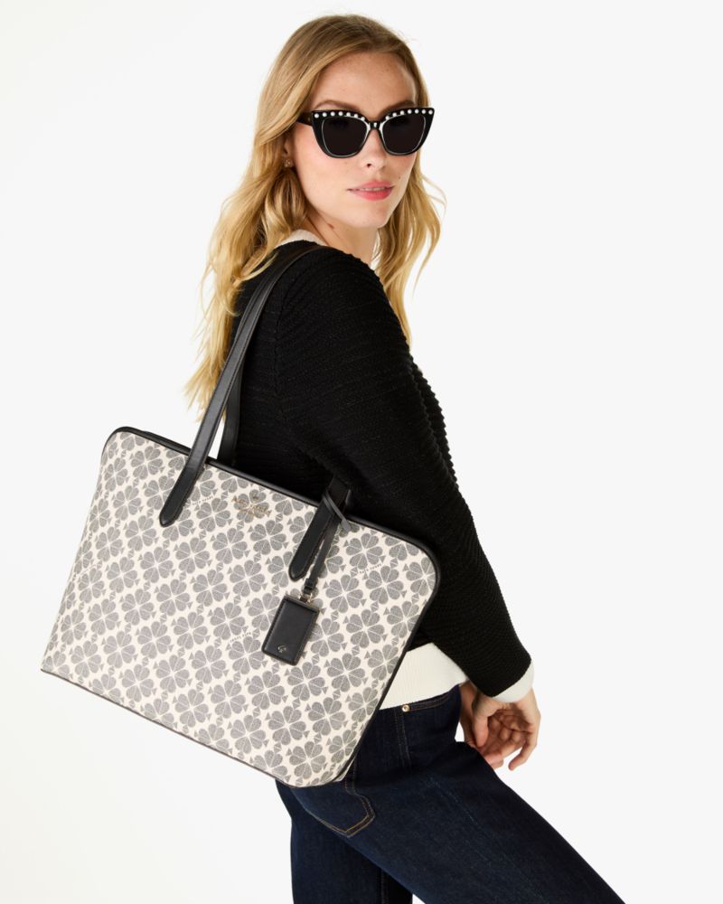 KateSpade Signature Spade Flower Large Tote Black Multi