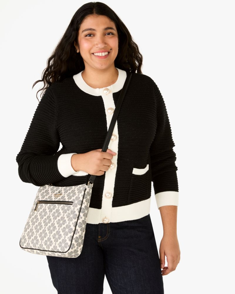 KateSpade Signature Spade Flower Large Swingpack Crossbody Black Multi