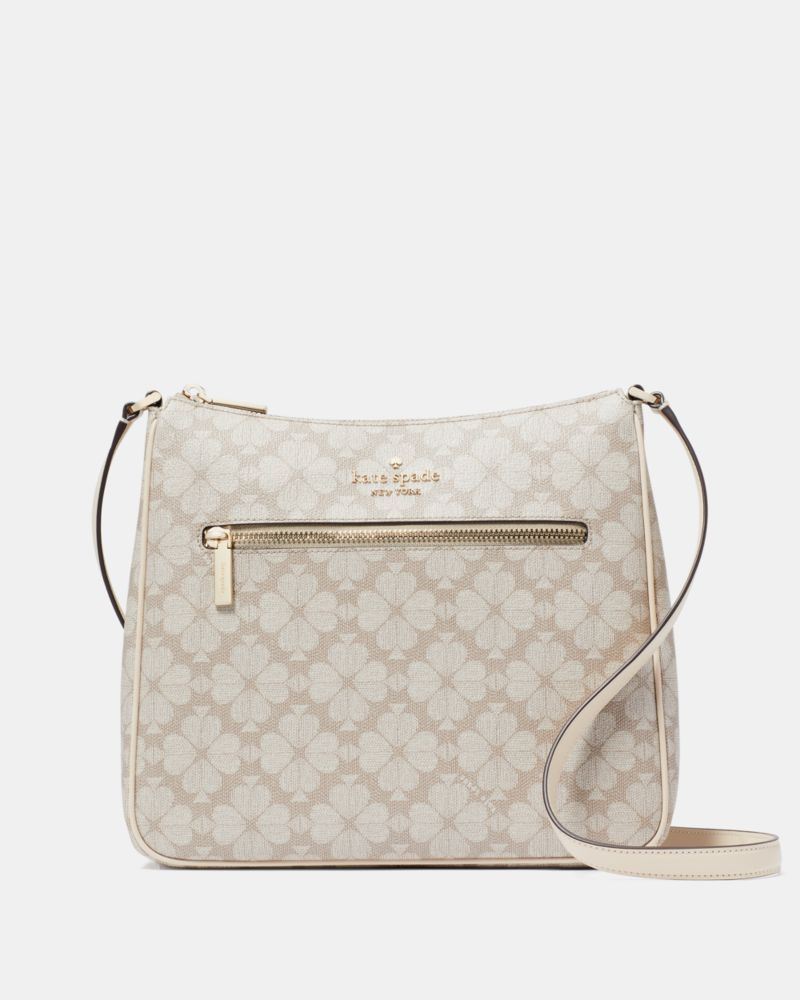 KateSpade Signature Spade Flower Large Swingpack Crossbody Dark Beige Multi