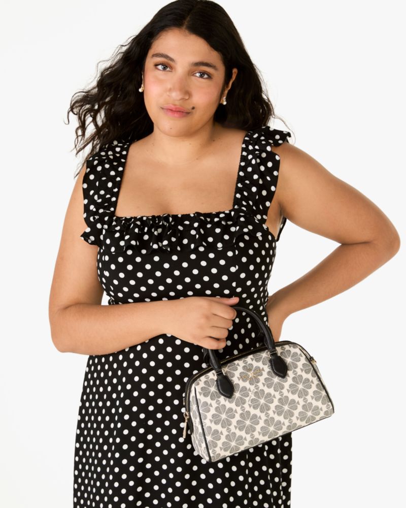 KateSpade Spade Flower Small Dolly Duffle Black Multi