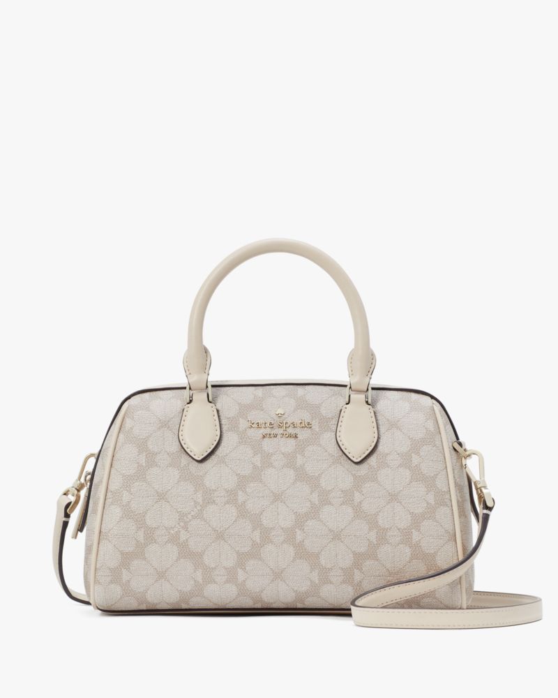 KateSpade Spade Flower Small Dolly Duffle Dark Beige Multi