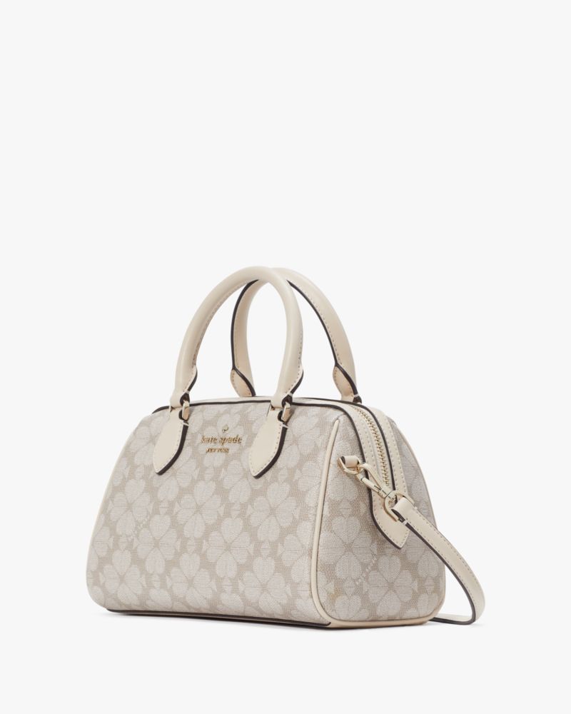 KateSpade Spade Flower Small Dolly Duffle Dark Beige Multi