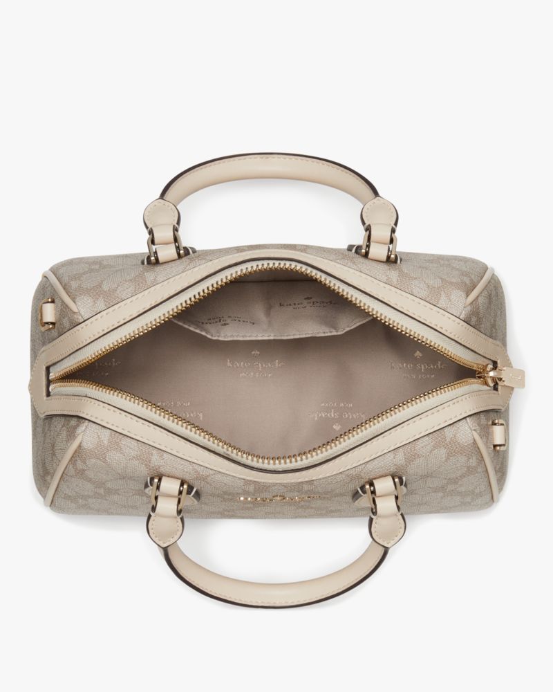 KateSpade Spade Flower Small Dolly Duffle Dark Beige Multi