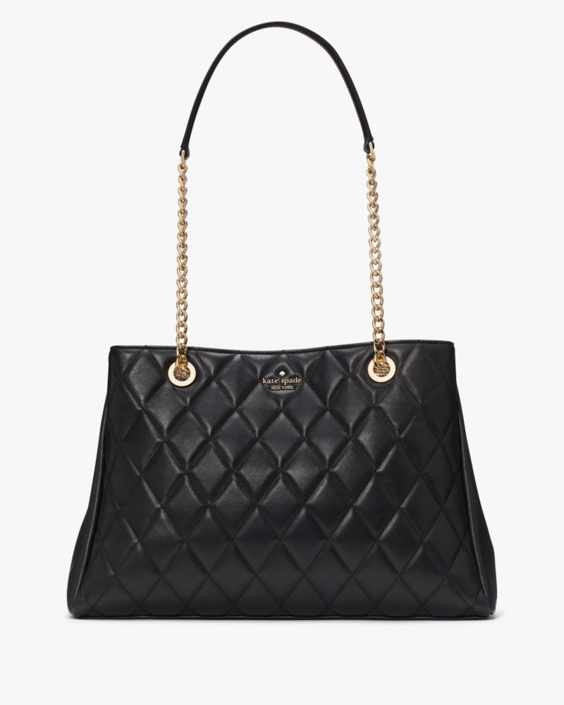 KateSpade Carey Quilted Tote Black