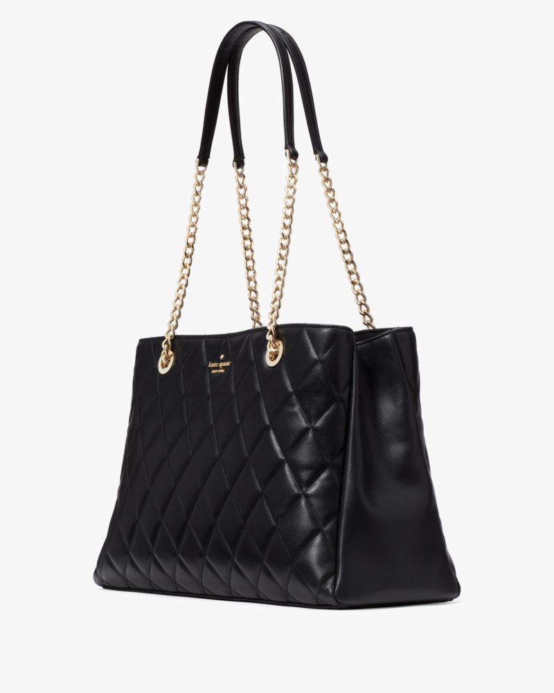 KateSpade Carey Quilted Tote Black