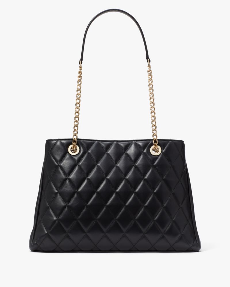 KateSpade Carey Quilted Tote Black