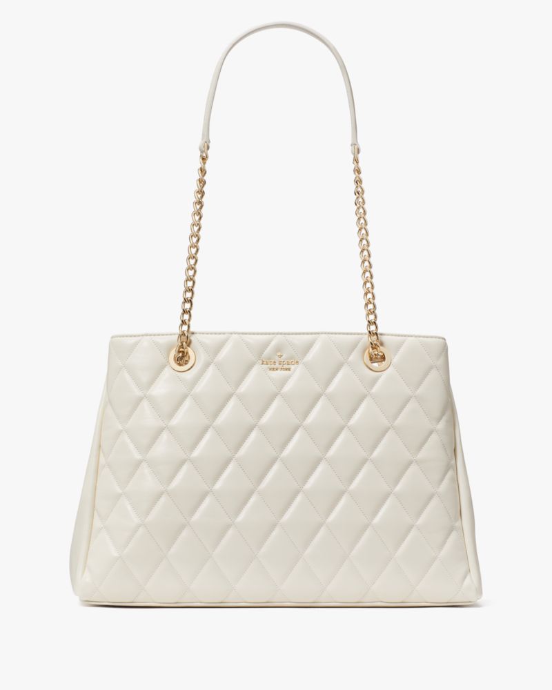 KateSpade Carey Quilted Tote Meringue