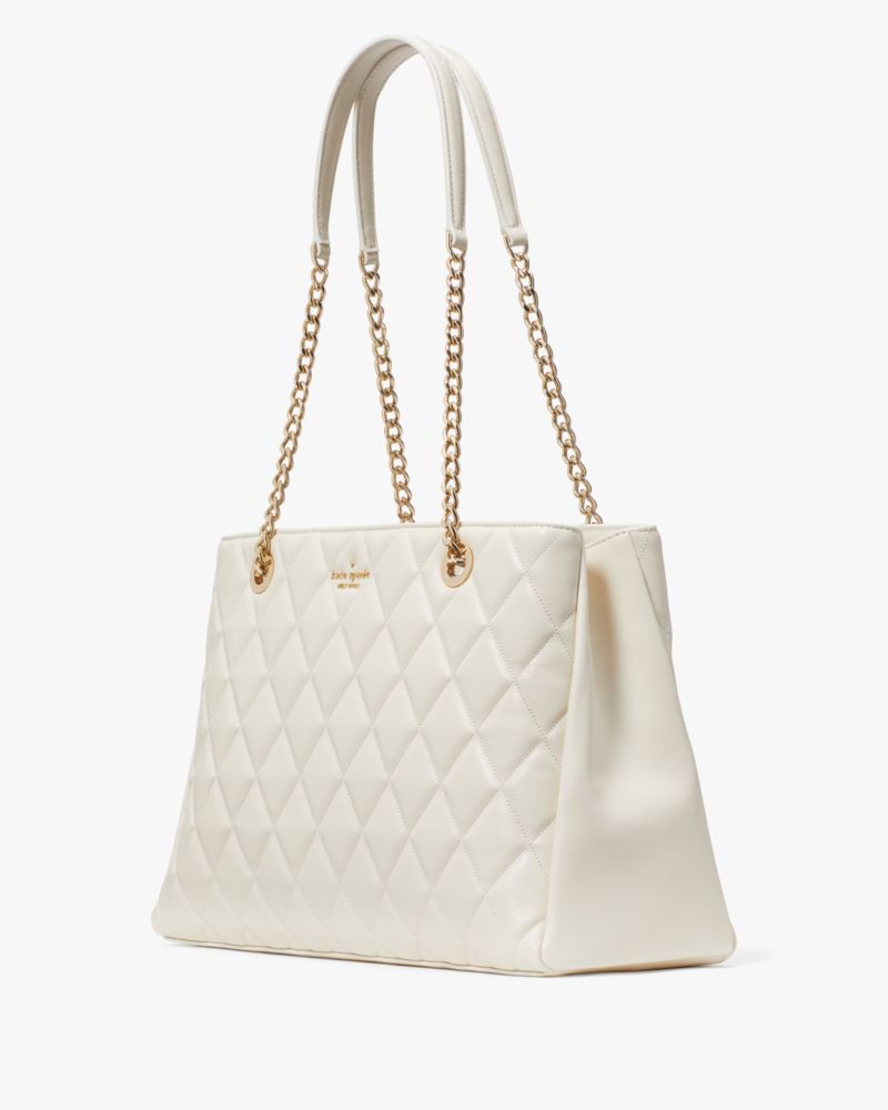 KateSpade Carey Quilted Tote Meringue