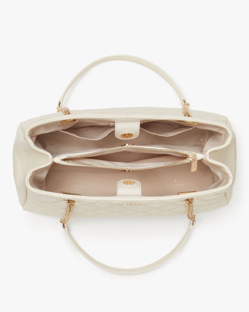 KateSpade Carey Quilted Tote Meringue