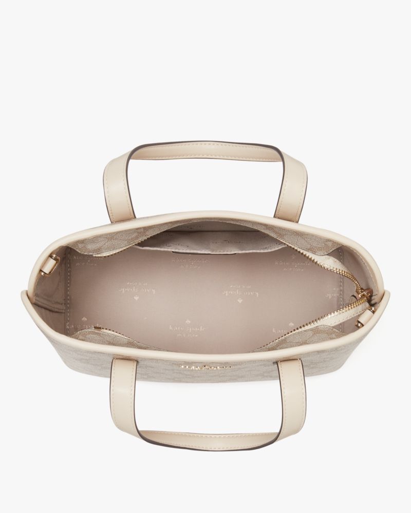 KateSpade Spade Flower Small Tote Dark Beige Multi