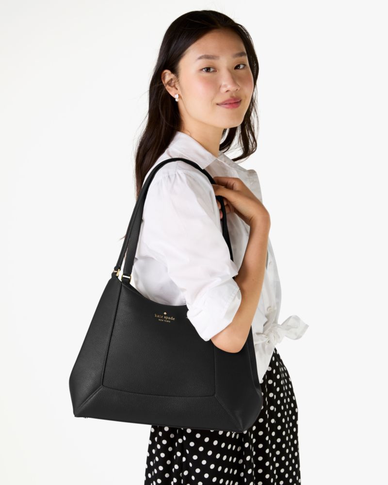 KateSpade Lena Triple Compartment Shoulder Bag Black
