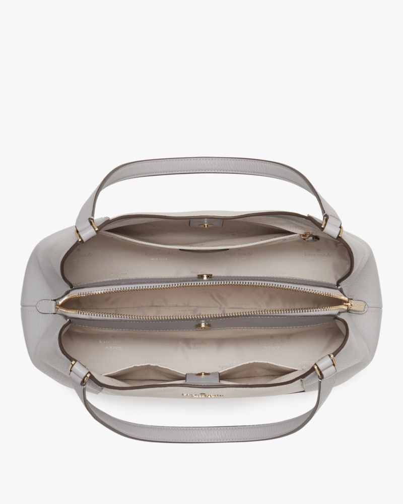 KateSpade Lena Colorblock Large Triple Compartment Shoulder Bag Mountain Grey Multi
